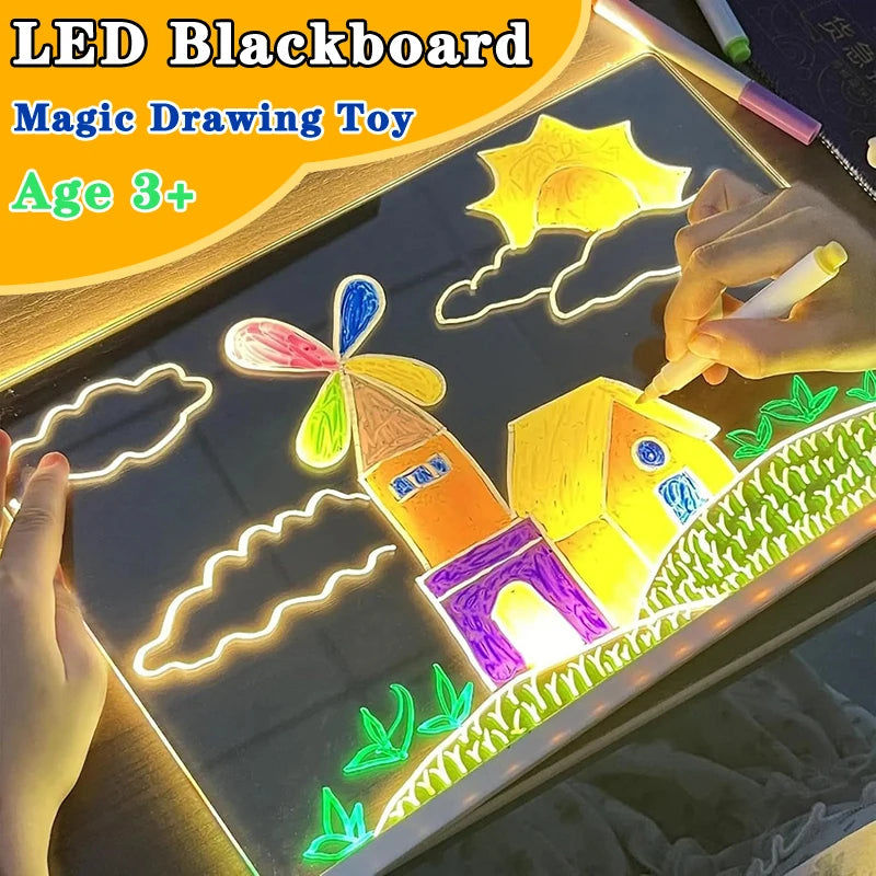 Glowing Acrylic Marker Board Children 