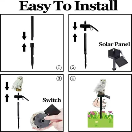 Solar Lamp Owl Animal Solar Garden 