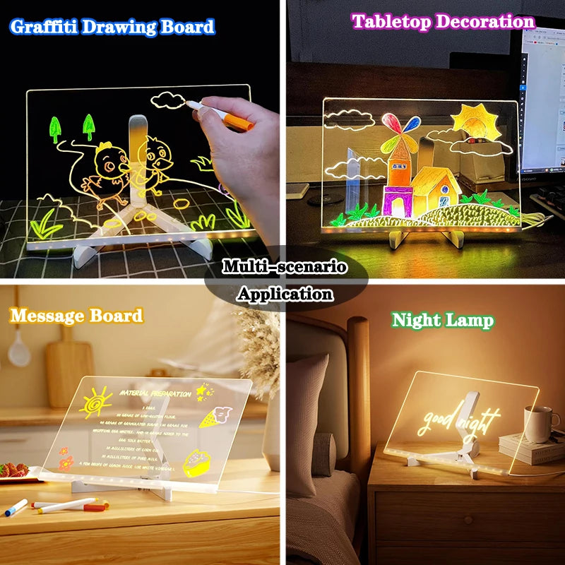Glowing Acrylic Marker Board Children 
