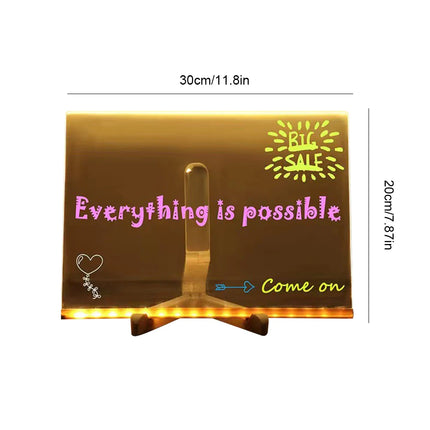 Light up Acrylic Message Board Rewritable 