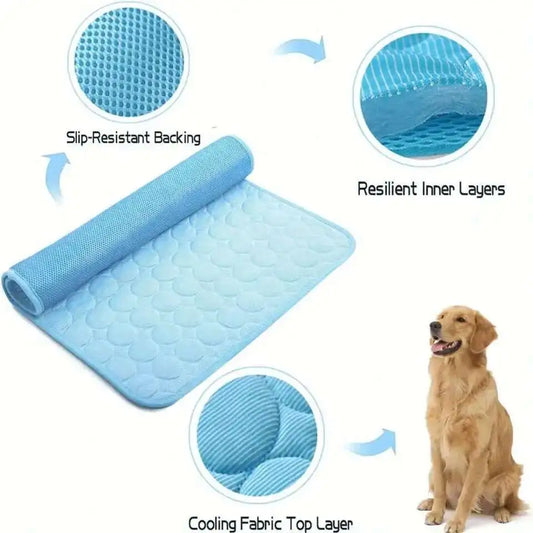 Cooling Dog Mat Summer Pad Mat for Dogs Cat Ice Silk Blanket Sofa Breathable Pet Dog Bed Summer Washable for Small Large Dog Cat