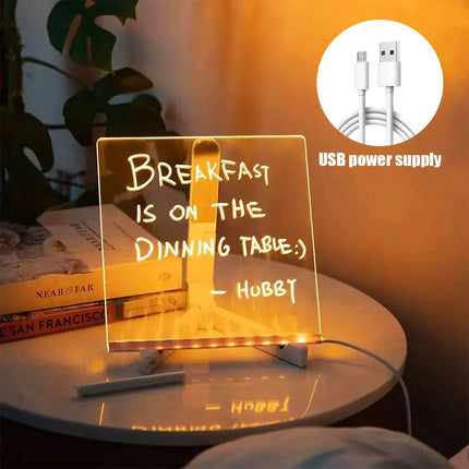 Light up Acrylic Message Board Rewritable 