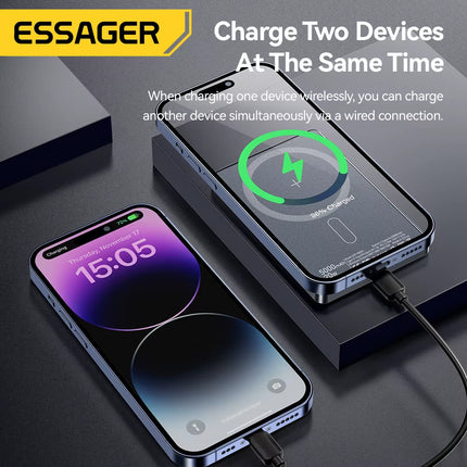 Thin Wireless Power Bank Magnetic 20W 5000Mah Portable Fast Charging External Battery for Magsafe for Iphone 17 16 15 14