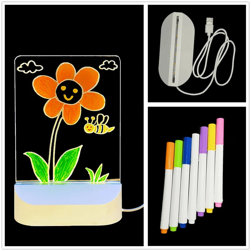 Glowing Acrylic Marker Board Children 