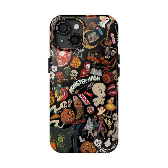 Vintage Halloween Phone Case, Spooky Retro Collage Phone Case for Iphone 16 15 14 13 12 11 Pro Max XS,
