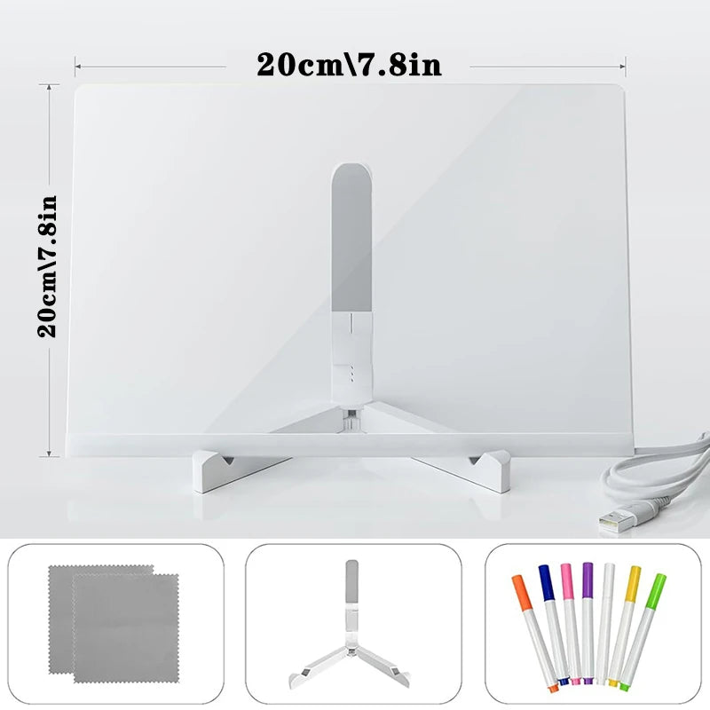 Glowing Acrylic Marker Board Children 