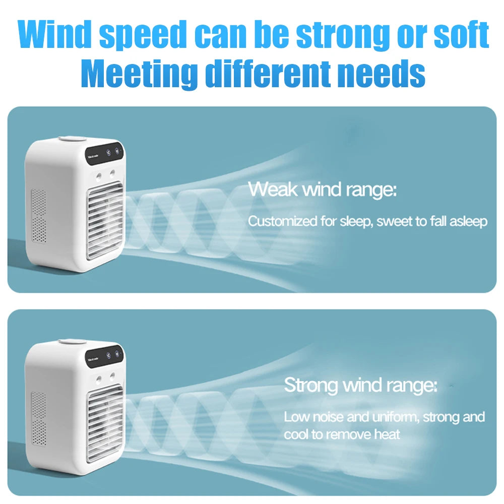 Mini Desktop Air Conditioner Portable Water Cooling 