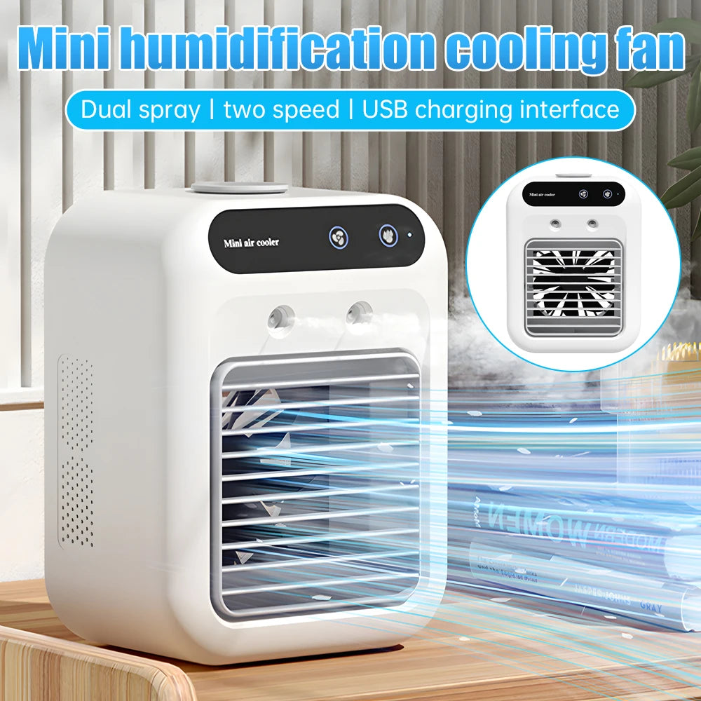 Mini Desktop Air Conditioner Portable Water Cooling 