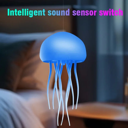 Jellyfish Night Light RGB Gradient Cute Jellyfish Bed Light Voice Control Type-C Charging LED Night Light