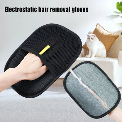 2Pcs Pet Hair Remover Mitt Pet Hair Remover Gloves Deshedding Brush Glove for Dog Cat Rabbit with Long/Short/Curly Hair