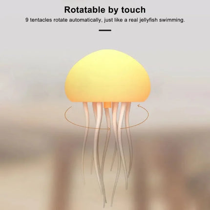 Jellyfish Night Light RGB Gradient Cute Jellyfish Bed Light Voice Control Type-C Charging LED Night Light