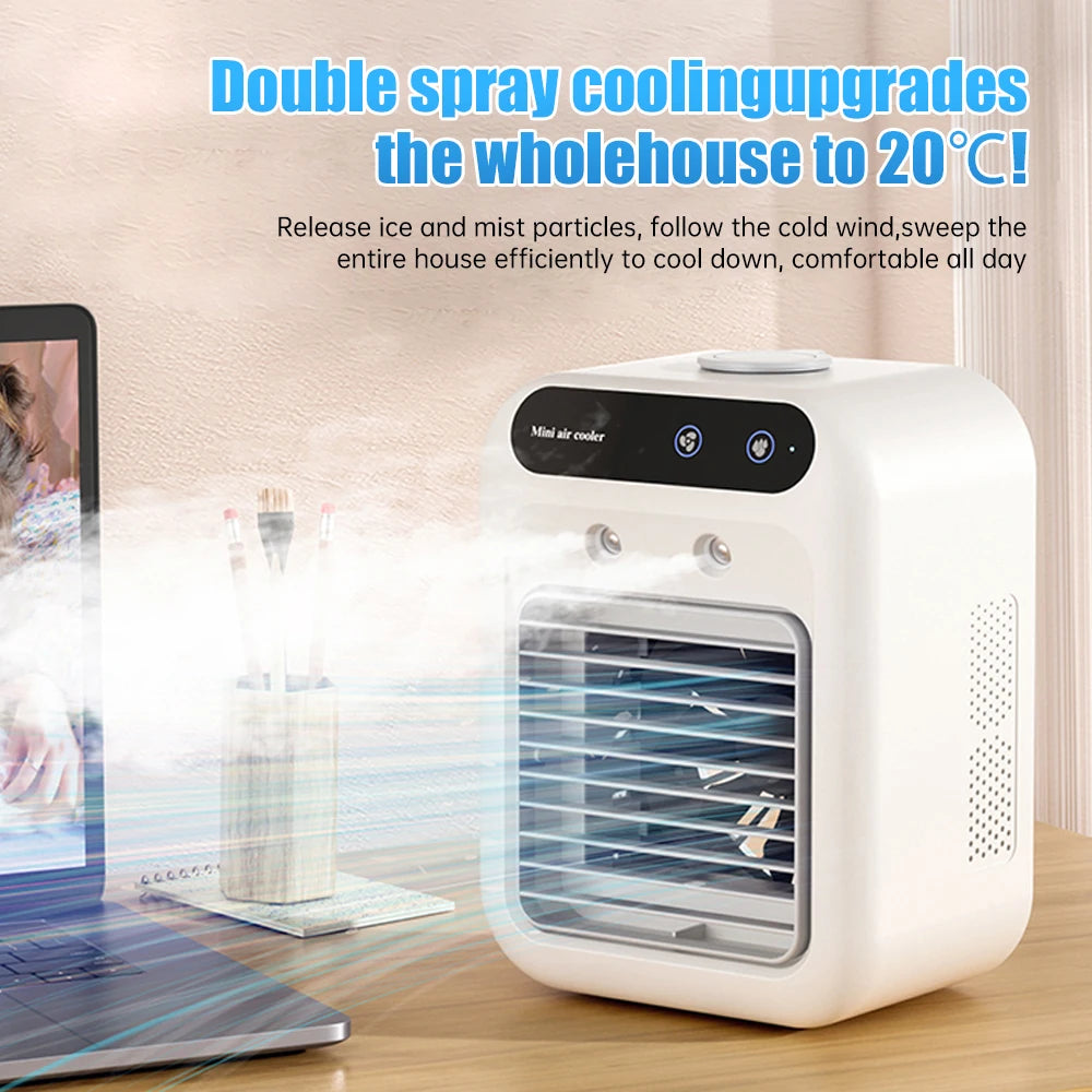 Mini Desktop Air Conditioner Portable Water Cooling 