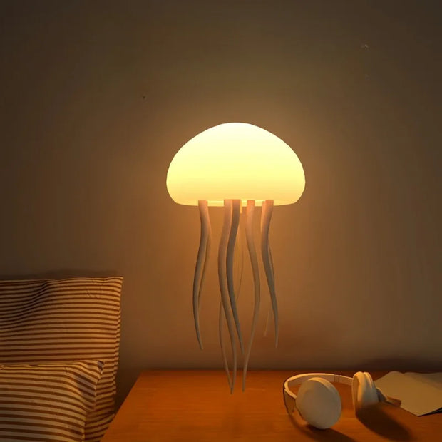 Jellyfish Night Light RGB Gradient Cute Jellyfish Bed Light Voice Control Type-C Charging LED Night Light