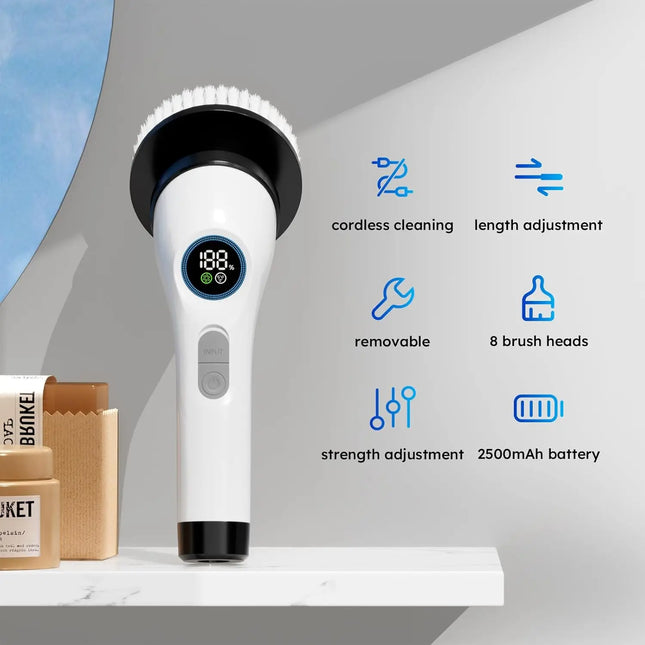 New Cordless Power Electric Spin Scrubber