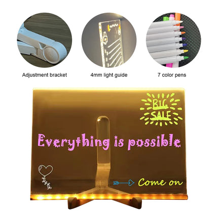 Light up Acrylic Message Board Rewritable 