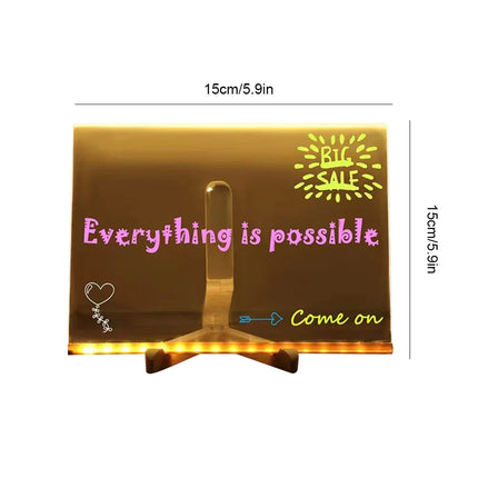 Light up Acrylic Message Board Rewritable 