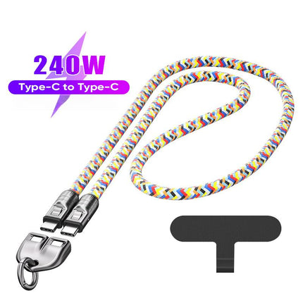 240W USB-C Fast Charging Phone Lanyard | 7Mm Nylon 