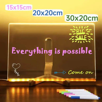 Light up Acrylic Message Board Rewritable 