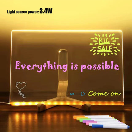 Light up Acrylic Message Board Rewritable 