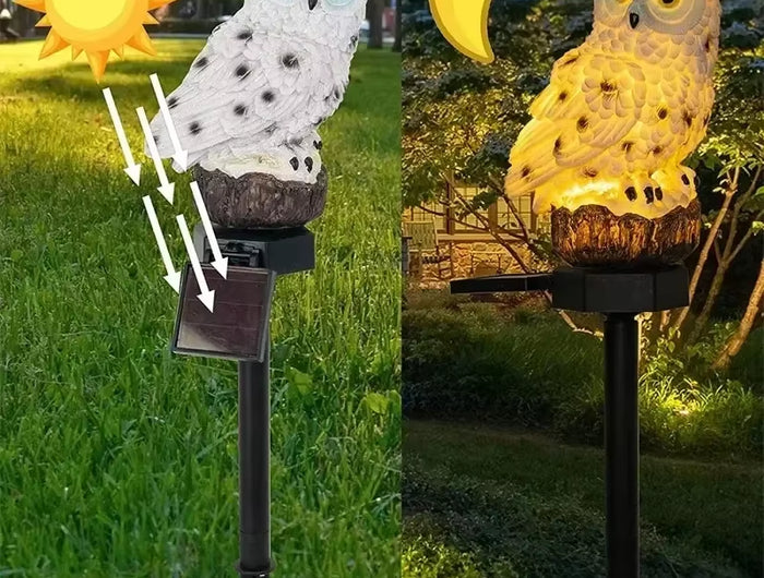 Solar Lamp Owl Animal Solar Garden 