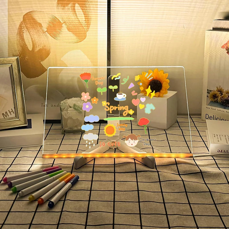 Glowing Acrylic Marker Board Children 