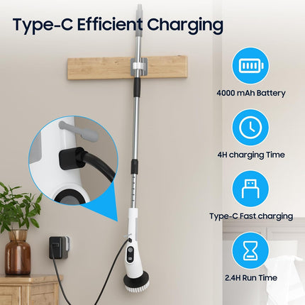 New Cordless Power Electric Spin Scrubber